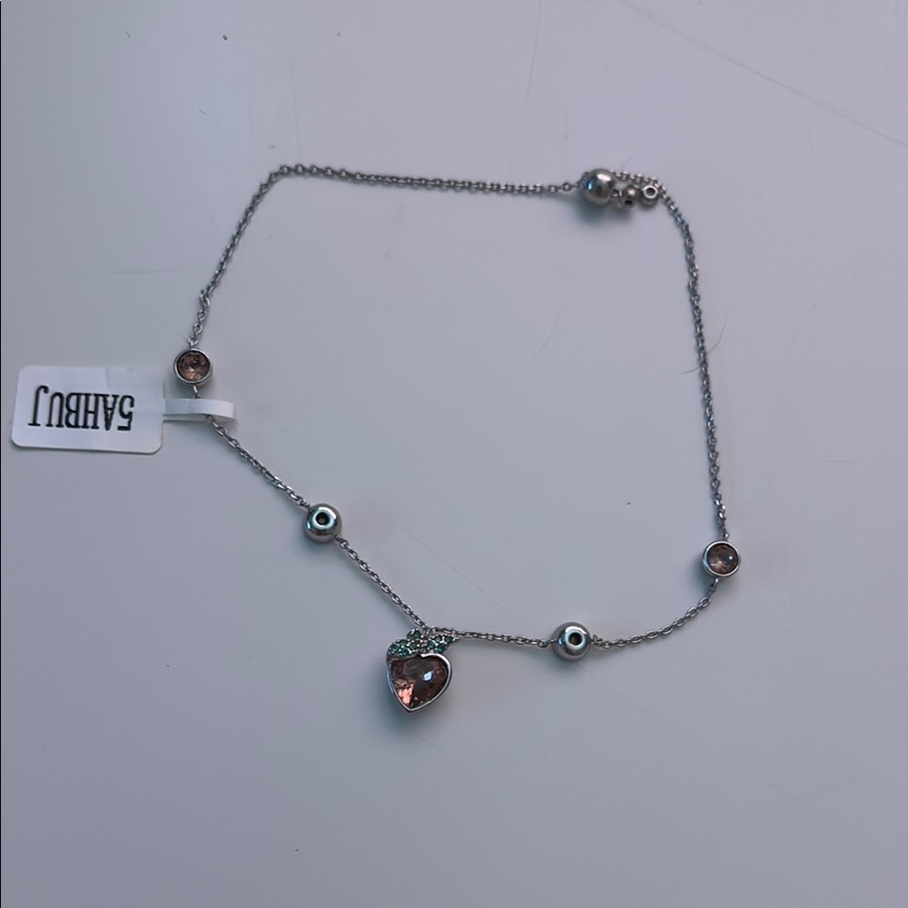 Sabina Silver and Pink Minimalist Bracelet